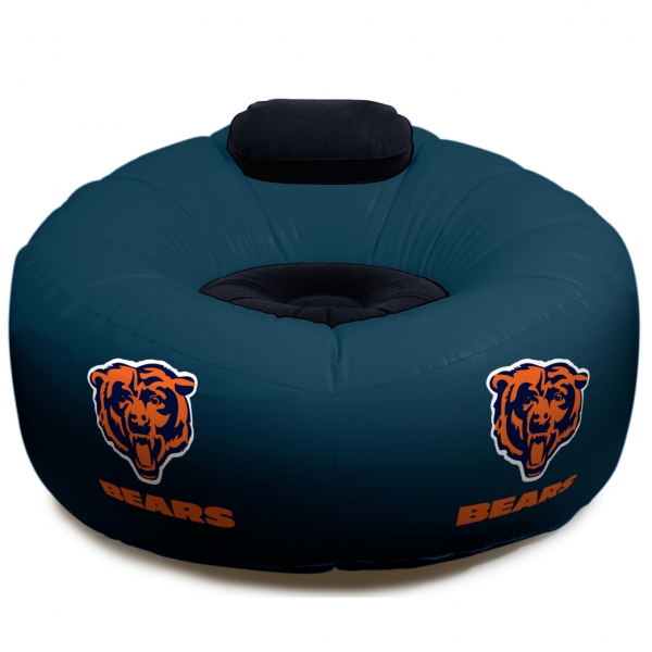 Chicago Bears Nfl Vinyl Inflatable Chair W Faux Suede Cushions
