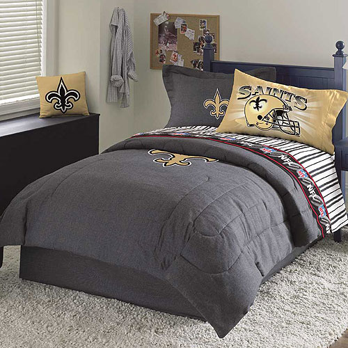 New Orleans Saints Nfl Team Denim Queen Comforter Sheet Set