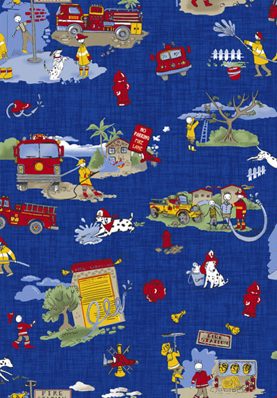 To the Rescue Blue Full Bed Skirt