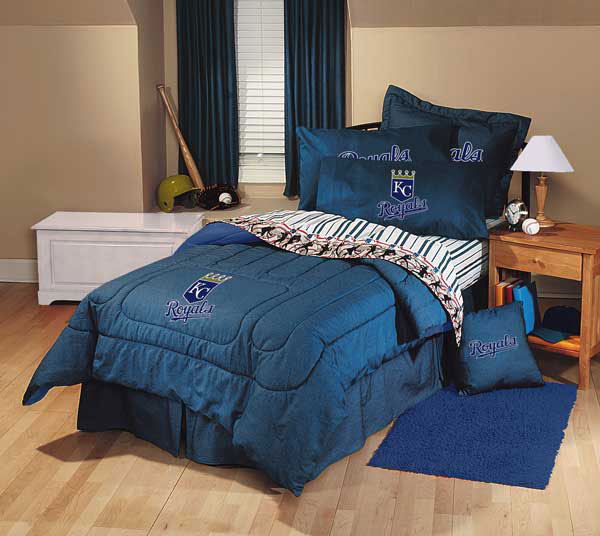 Kansas City Royals Team Denim Full Comforter / Sheet Set