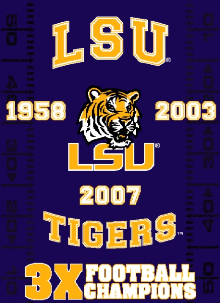 Poster LSU Tigers – Affiche NCAA Football/Basketball – Costacos Collection