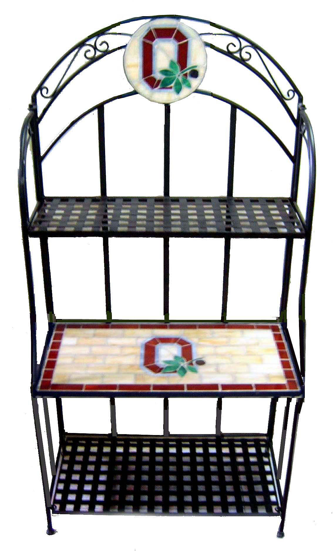 NCAA Oklahoma Sooners Stained Glass Bakers Rack