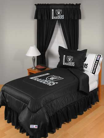 Oakland Raiders Locker Room Comforter / Sheet Set