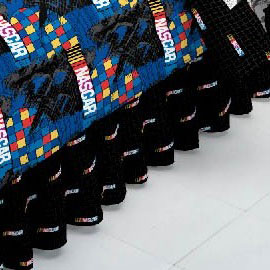 Nascar Queen Size Bedskirt