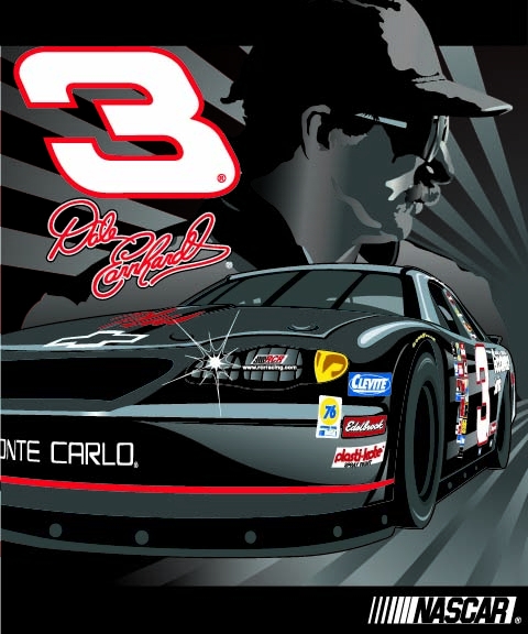 Dale Earnhardt Sr 3 Nascar Full Throttle 50 X 60 Super Plush