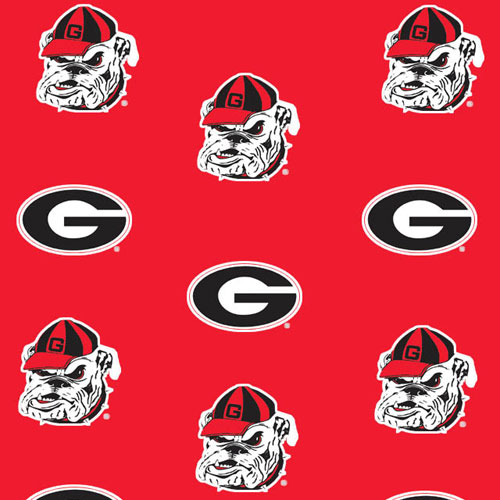 Georgia bulldog crib bedding top