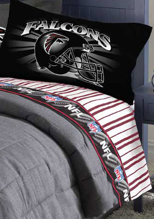 Atlanta Falcons Twin Size Pinstripe Sheet Set