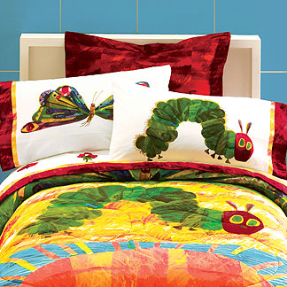 bloom and blossom hungry caterpillar pillow spray