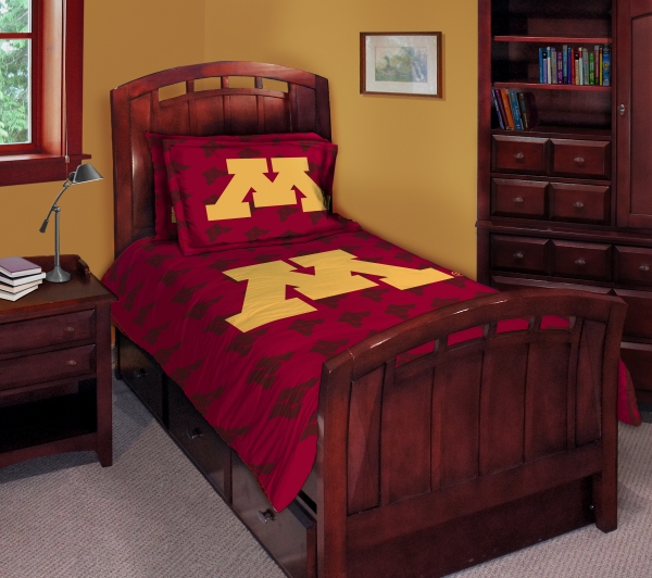 Minnesota Golden Gophers NCAA College Twin Comforter Set 63" x 86"