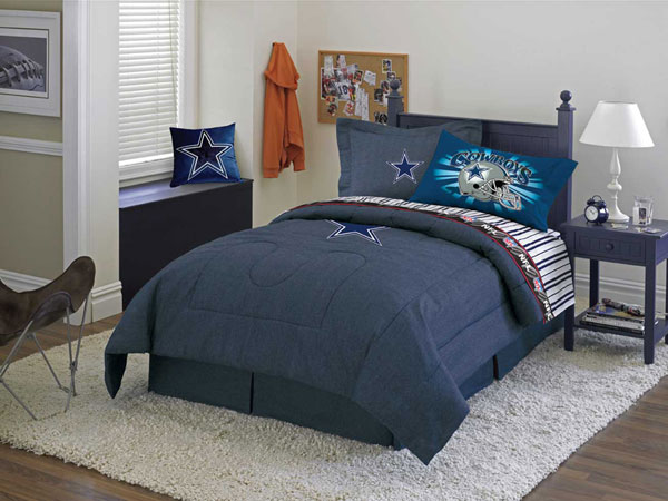 Dallas Cowboys Nfl Team Denim Queen Comforter Sheet Set