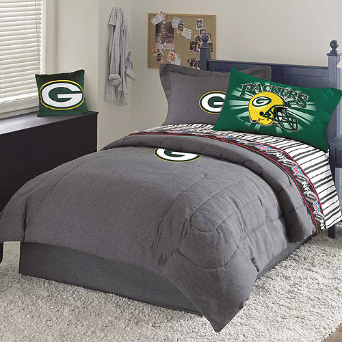 Green Bay Packers Nfl Team Denim Twin Comforter Sheet Set