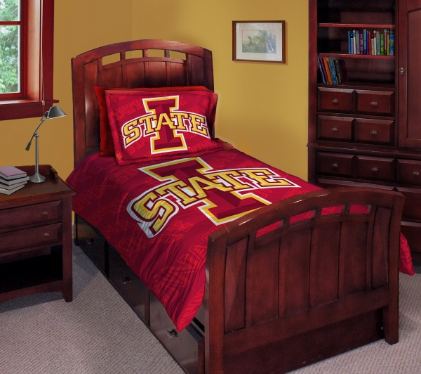Iowa State Cyclones NCAA College Twin Comforter Set 63" x 86"