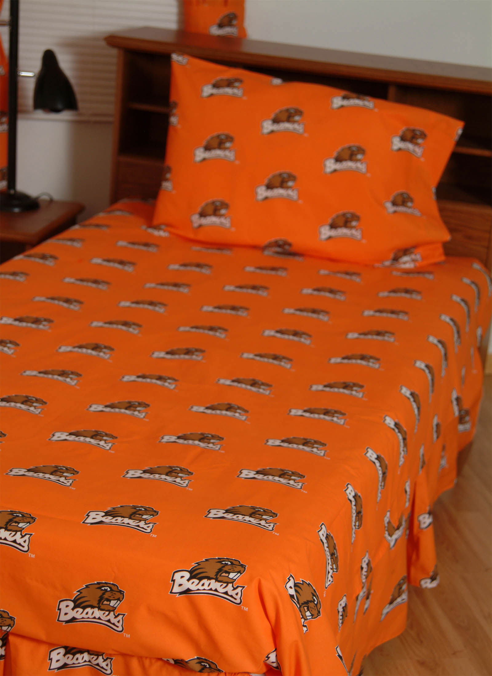 Oregon State Beavers 100 Cotton Sateen Twin Sheet Set