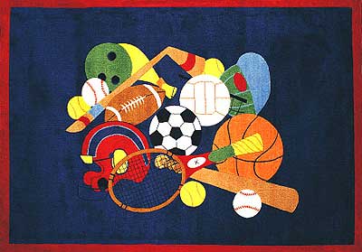 High Five Sculpted Rug - Sports