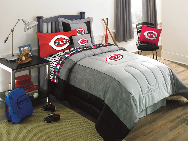 Cincinnati Reds Mlb Authentic Team Jersey Bedding Queen Size Comforter Sheet Set