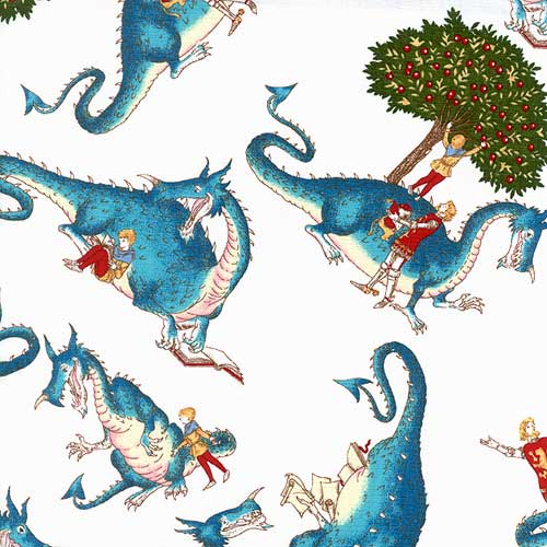 Nottingham Fabric by the Yard - Small Dragon