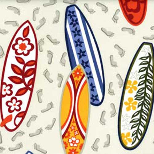 Surfs Up Surfing Fabric by the Yard