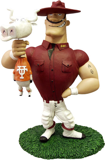 Texas A&M Aggies NCAA College Rivalry Mascot Figurine