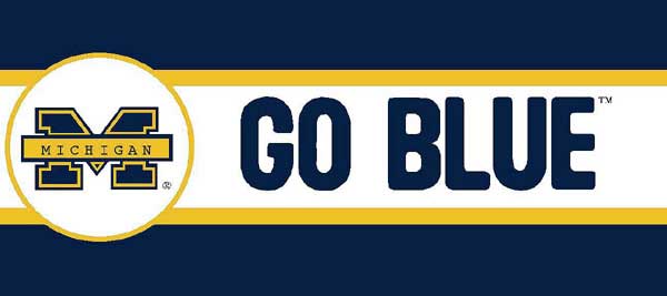 Michigan Wolverines 7 Tall Wallpaper Border