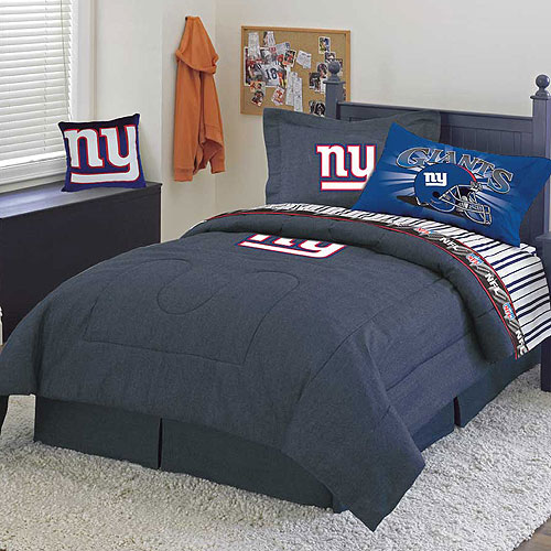 New York Giants Nfl Team Denim Queen Comforter Sheet Set
