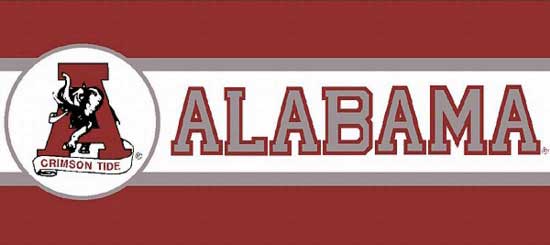 Alabama Crimson Tide Tall Wallpaper Border