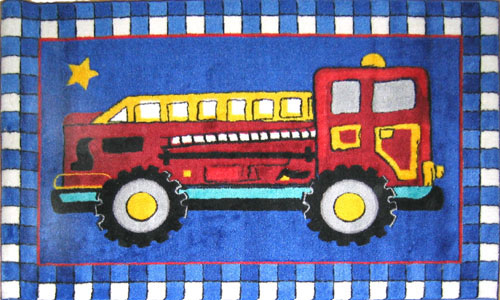 Mack Sculpted Rug - Fire Truck