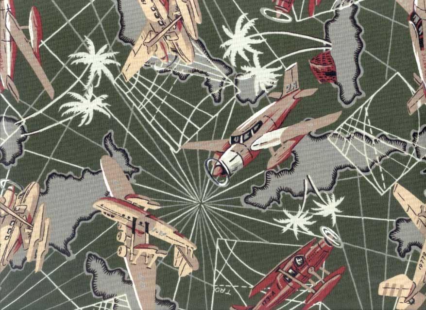 Flying Tigers Pillow Case - Green Planes