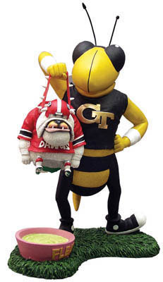 Georgia Tech Yellowjackets Ncaa College Rivalry Mascot Figurine