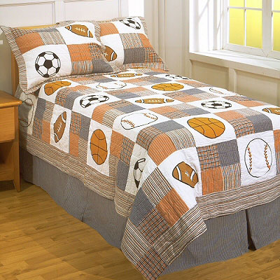 Play Ball Twin Patch Quilt Set