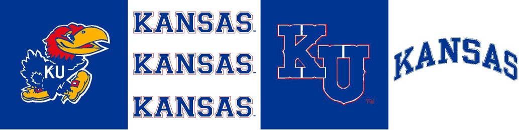 Kansas Jayhawks Blue Logo 6 Tall Wallpaper Border