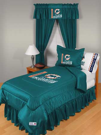 Miami Dolphins Locker Room Comforter Sheet Set