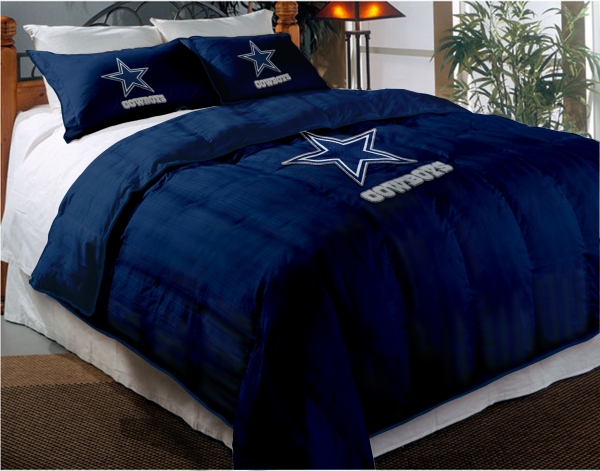 Dallas Cowboys Nfl Twin Chenille Embroidered Comforter Set With 2
