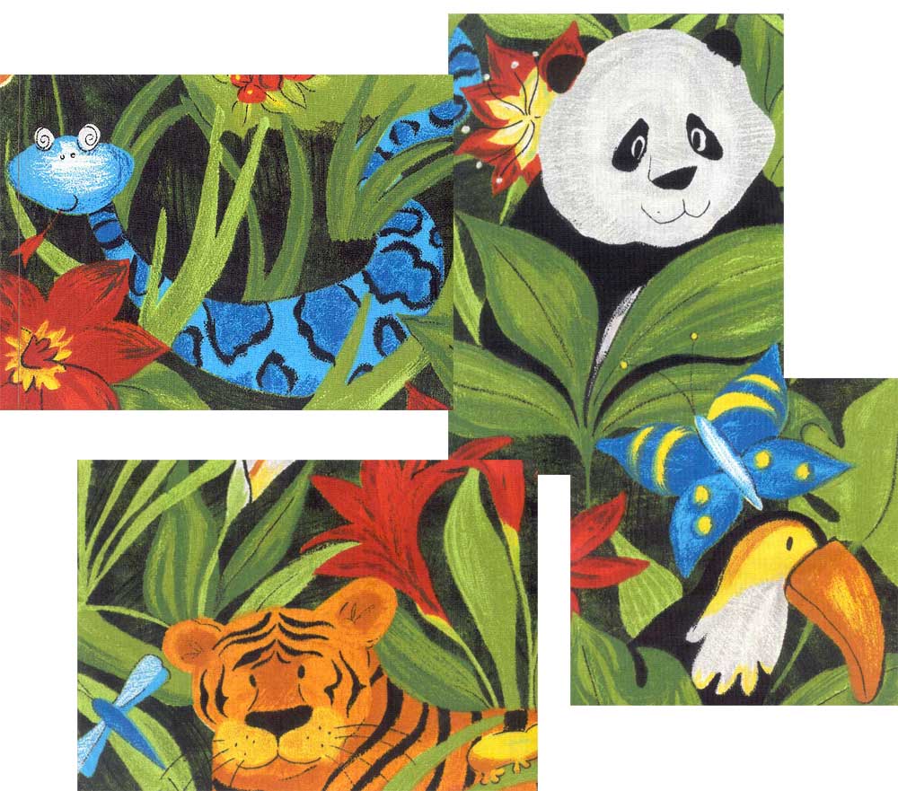 Jungle Jive Fabric by the Yard - Jungle All Over