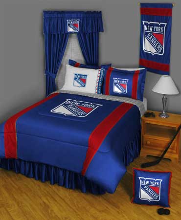 New York Rangers Side Lines Comforter / Sheet Set