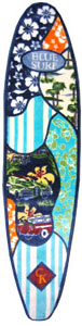 California Dreamin Surfboard Rug