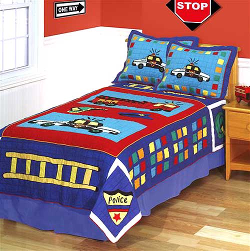 Heroes Twin Patch Quilt 4 piece set