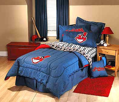 Cleveland Indians Team Denim Queen Size Comforter
