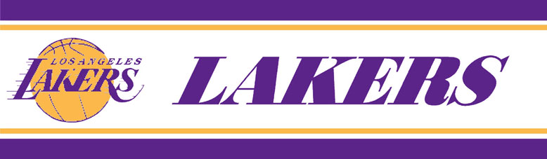 Los Angeles Lakers 5 1 4 Tall Wallpaper Border
