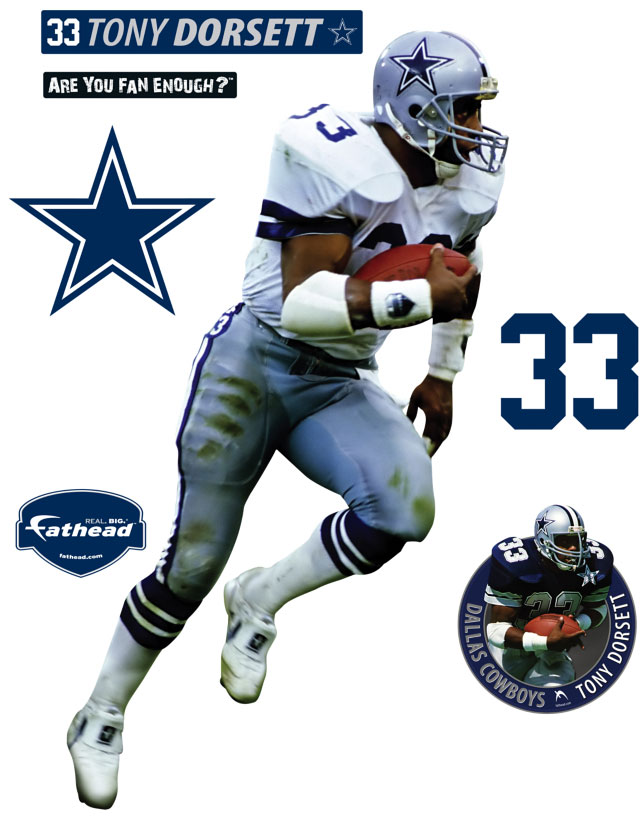 Tony Dorsett Fathead NFL Wall Graphic