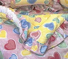 Comforter - Pink Watercolor Hearts