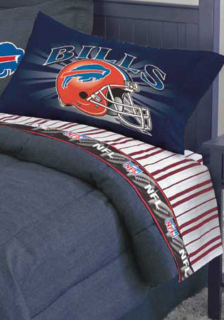 Buffalo Bills Twin Size Pinstripe Sheet Set