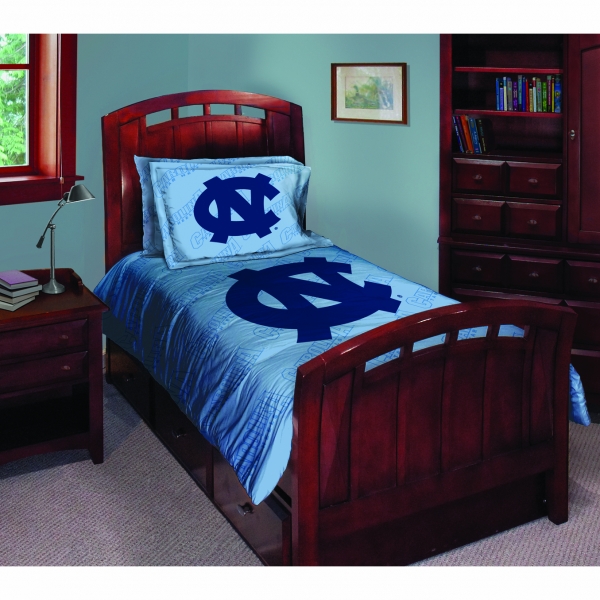 North Ina Unc Tar Heels Ncaa College Twin Comforter Set 63 X 86