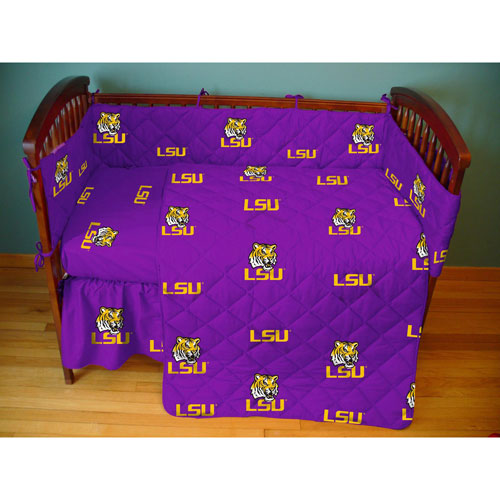Lsu Louisiana State Tigers Crib Bed In A Bag Purple - Lsu Baby Bedding Lsu Louisiana State Tigers Crib Bed In A Bag Purple - Lsu Baby Bedding
