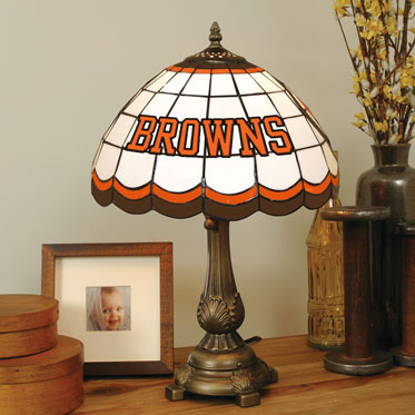 Cleveland Browns NFL Stained Glass Tiffany Table Lamp