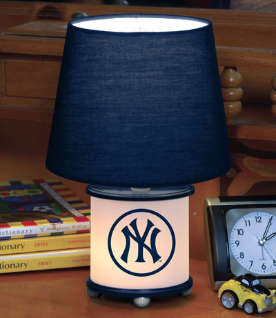 New York Yankees Mlb Accent Table Lamp New York Yankees Mlb Accent Table Lamp, Yankee Baseball Lamp Shade