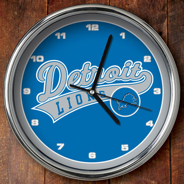 thumbnail image 2 of Detroit Lions Frameless Wall Clock – Frosty Plastic, 12-Hour Quartz – Great Gift 2 of 6