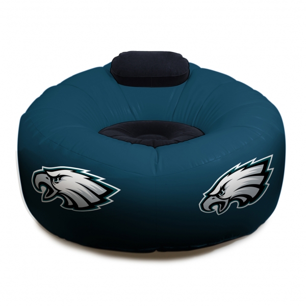 Philadelphia Eagles Nfl Vinyl Inflatable Chair W Faux Suede Cushions