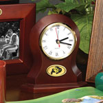 Colorado Buffalo NCAA College Brown Desk Clock