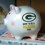 Green Bay Packers NFL Ceramic Piggy Bank