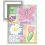 Springtime Garden I - Contemporary mount print with beveled edge